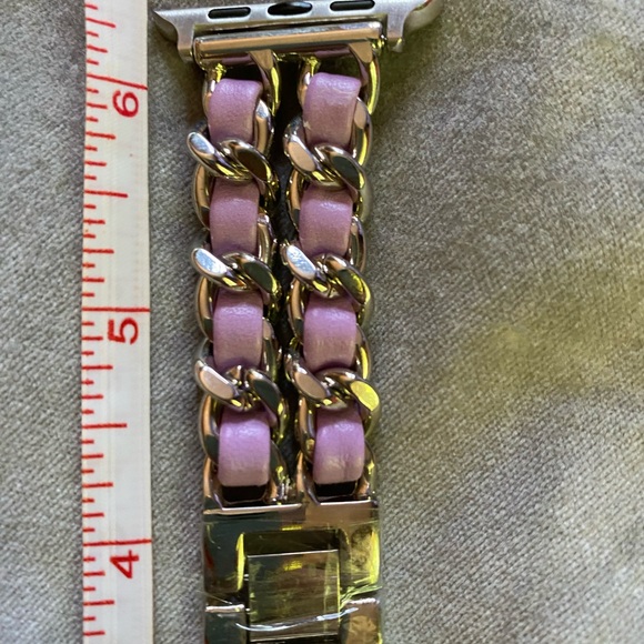 Metal + faux Leather Band Strap for Apple Watch. - Picture 12 of 14